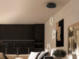 Lámpara de techo colgante Schuller Iliada 3 luces negro y oro 3000K 631622