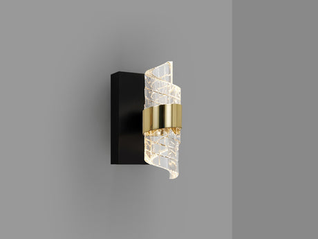 Lámpara aplique de pared Schuller Iliada LED 1 luz negro y oro 3000K vista 2