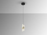 Lámpara de techo colgante Schuller Iliada 1 luz negro y oro 3000K vista 2