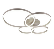 Plafón de techo Trio Drake grande LED níquel mate CCT 80cm 632210407