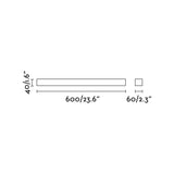 Lámpara de pared aplique Faro Nilo 60cm LED 12W 3000K IP44 negro mate — ref. 63316 (2)