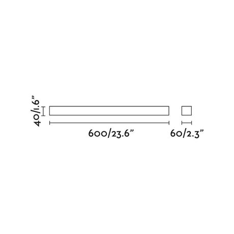 Lámpara de pared aplique Faro Nilo 60cm LED 12W 3000K IP44 negro mate — ref. 63316 (2)