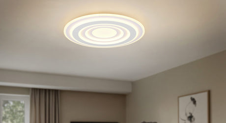 Plafón de techo Trio Costa LED blanco mate CCT Ø48cm 633510131