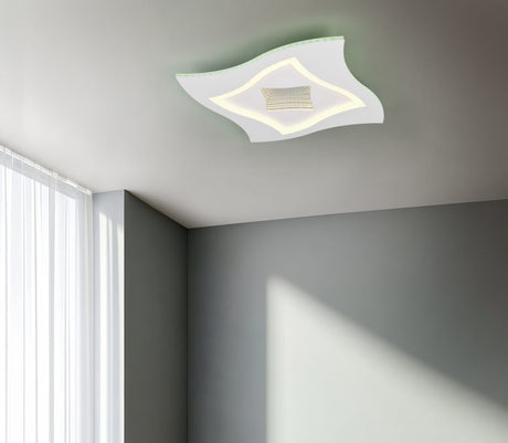 Plafón de techo Trio Klint LED blanco mate CCT 50cm 633610131