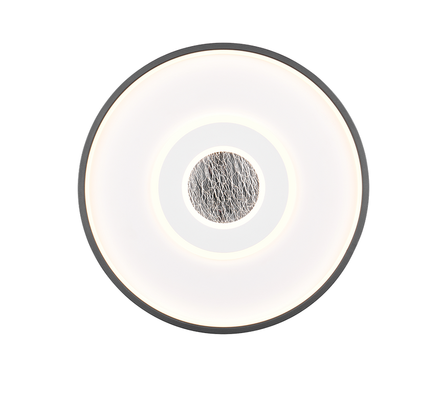 Plafón de techo Trio Nazar LED black and white 3000K Ø40cm 633910134