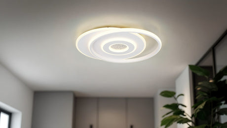 Plafón de techo Trio Nazar LED blanco mate 3000K 48,5cm 633919131