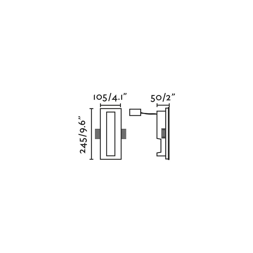 Empotrable de pared Faro Plas LED blanco 2700K IP20 63491 - vista alternativa