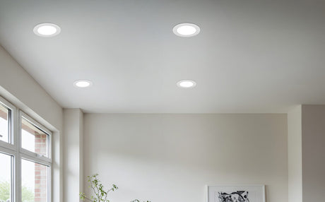 Plafón de techo Trio Kibo LED blanco mate Ø11,8cm 635019131