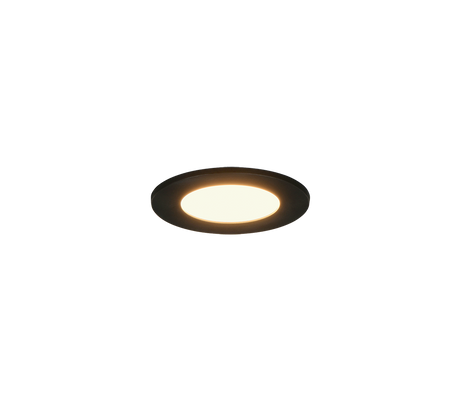 Plafón de baño exterior Trio Himal LED negro IP65 Ø8,5cm 635110102