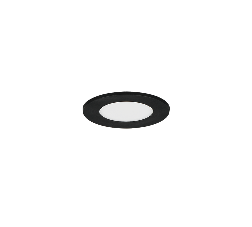Plafón de baño exterior Trio Himal LED negro IP65 Ø8,5cm 635110102