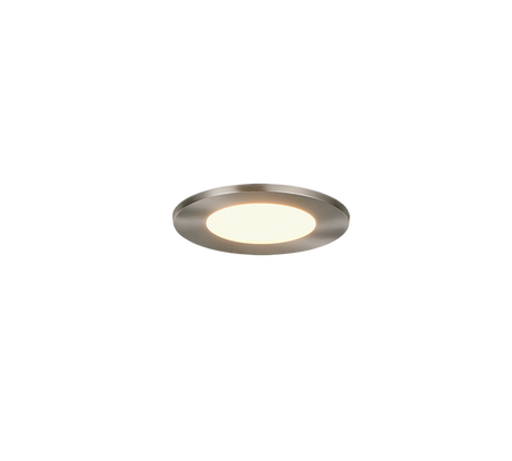Plafón de baño exterior Trio Himal LED níquel mate IP65 Ø8,5cm 635110107