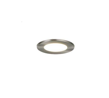 Plafón de baño exterior Trio Himal LED níquel mate IP65 Ø8,5cm 635110107