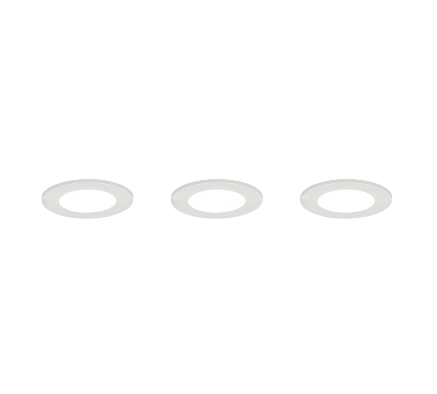Plafón de baño exterior Trio Himal LED blanco IP65 Ø8,5cm 635110301