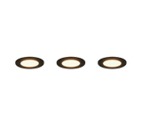 Plafón de baño exterior Trio Himal LED negro IP65 Ø8,5cm 635110302