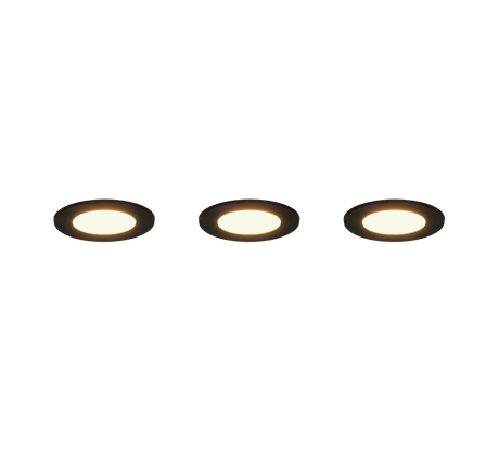 Plafón de baño exterior Trio Himal LED negro IP65 Ø8,5cm 635110302