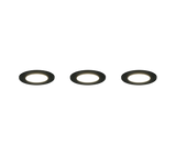 Plafón de baño exterior Trio Himal LED negro IP65 Ø8,5cm 635110302