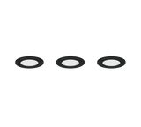 Plafón de baño exterior Trio Himal LED negro IP65 Ø8,5cm 635110302