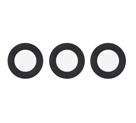 Plafón de baño exterior Trio Himal LED negro IP65 Ø8,5cm 635110302