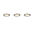 Plafón de baño exterior Trio Himal LED níquel mate IP65 Ø8,5cm 635110307