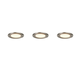 Plafón de baño exterior Trio Himal LED níquel mate IP65 Ø8,5cm 635110307