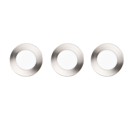 Plafón de baño exterior Trio Himal LED níquel mate IP65 Ø8,5cm 635110307
