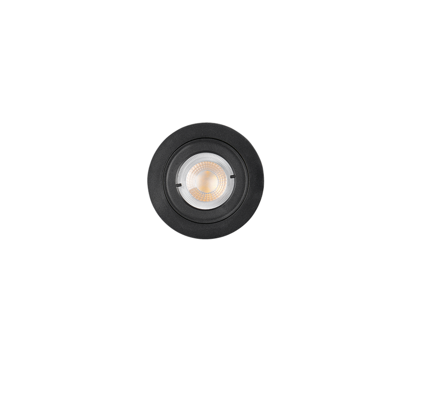 Plafón de techo exterior Trio Lamont LED negro mate 3000K IP65 Ø8,2cm 635310132