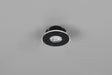 Plafón de techo exterior Trio Lamont LED negro mate 4000K IP65 Ø8,2cm 635314132