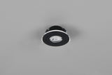 Plafón de techo exterior Trio Lamont LED negro mate 4000K IP65 Ø8,2cm 635314132