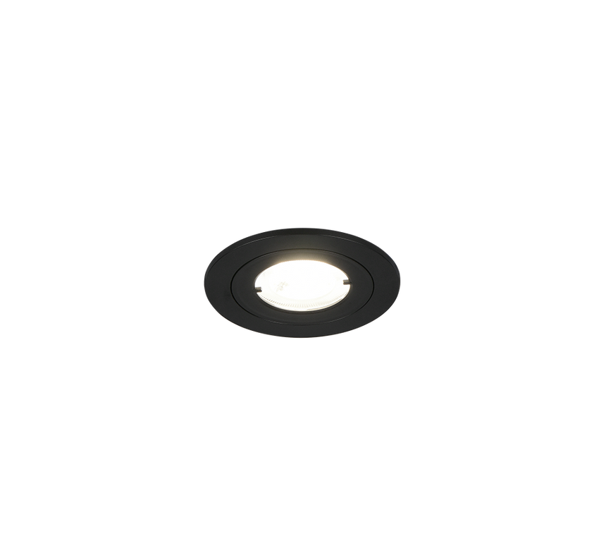 Plafón de techo exterior Trio Lamont LED negro mate 4000K IP65 Ø8,2cm 635314132