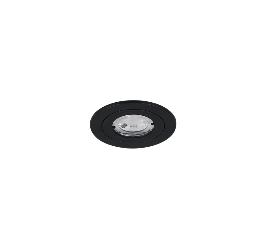Plafón de techo exterior Trio Lamont LED negro mate 4000K IP65 Ø8,2cm 635314132