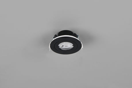Downlight empotrable exterior Trio Lamont LED 4000K IP65 Ø8,2cm negro mate — ref. 635314132 (1)
