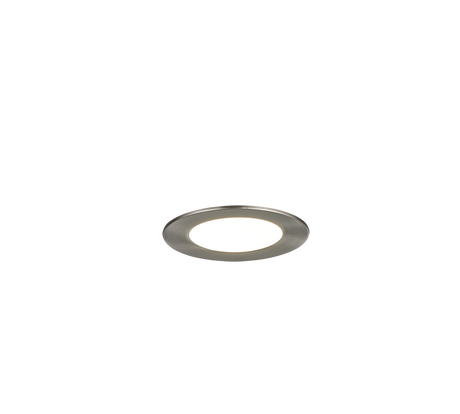 Plafón de baño Trio Virunga LED níquel mate IP44 Ø11cm 635410107