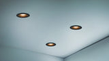 Plafón de baño Trio Virunga LED negro mate IP44 Ø11cm 635410132