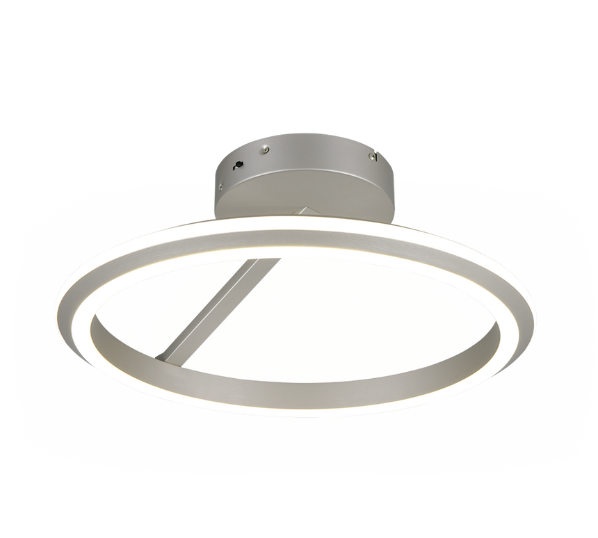 Plafón de techo Trio Amador LED níquel mate Ø45cm 635510107