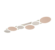 Plafón de techo Trio Ovela grande LED marrón café CCT 100cm 636910665