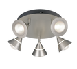 Plafón de techo Trio Romeo LED níquel mate Ø30cm 637010507