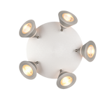 Plafón de techo Trio Romeo LED níquel mate Ø30cm 637010507