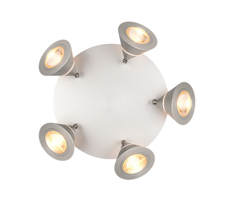 Plafón de techo Trio Romeo LED níquel mate Ø30cm 637010507