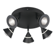 Plafón de techo Trio Romeo LED negro mate Ø28cm 637010532