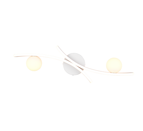 Plafón de techo Trio Napoli LED blanco mate 70cm 637910231