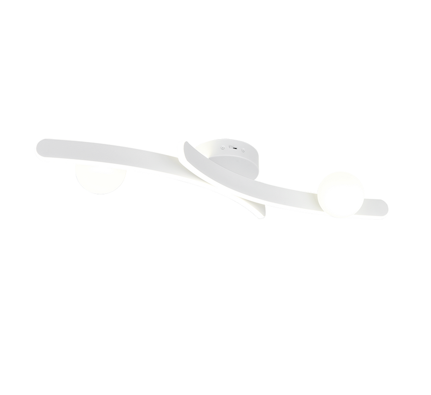 Plafón de techo Trio Napoli LED blanco mate 70cm 637910231