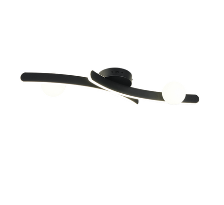 Plafón de techo Trio Napoli LED negro mate 70cm 637910232