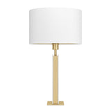 Lámpara de mesa EGLO Belesar piedra y latón E27 Ø38cm 390409