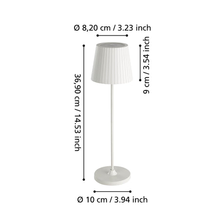 EGLO SOBREMESA CABOZO BLANC TOUCH CCT 5W EGLO75793