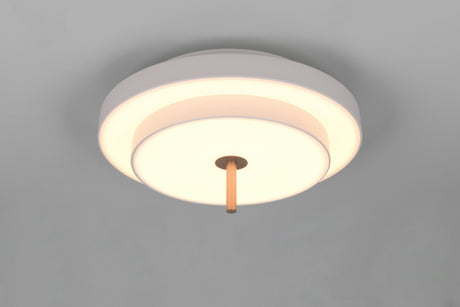 Plafón de techo Trio Keaton LED gris cálido Ø40cm 640210176