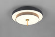 Plafón de techo Trio Keaton LED negro y dorado Ø40cm 640210180