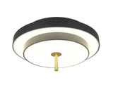 Plafón de techo Trio Keaton LED negro y dorado Ø40cm 640210180