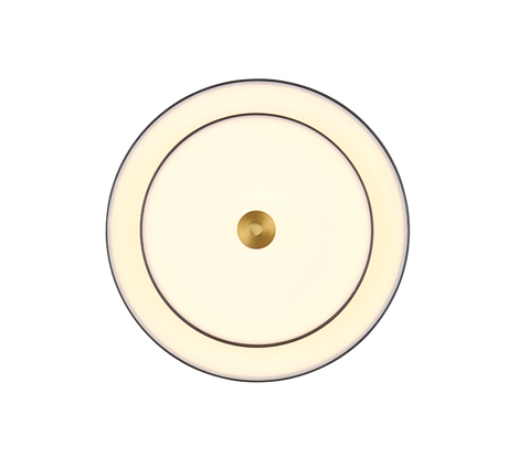 Plafón de techo Trio Keaton LED negro y dorado Ø40cm 640210180