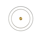 Plafón de techo Trio Keaton LED negro y dorado Ø40cm 640210180