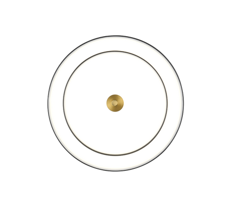 Plafón de techo Trio Keaton LED negro y dorado Ø40cm 640210180